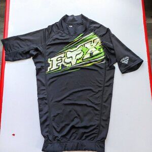 Fox rash guard boys size S black UPF 50 sun protection